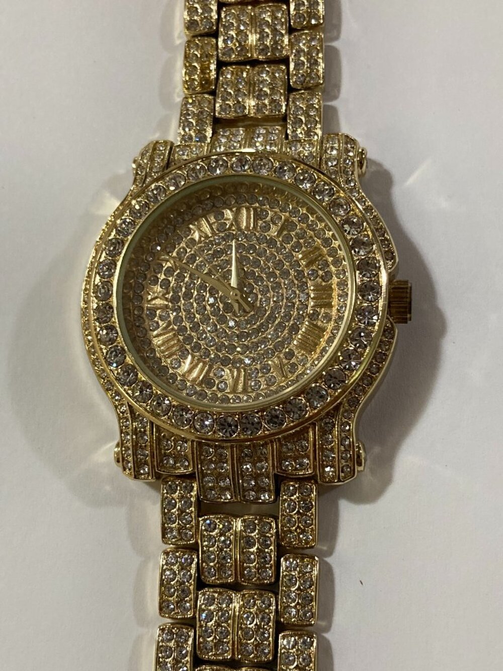 Men's Techno Pave Watch 7341 Gold